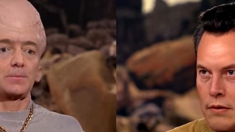 Un filmuleț fals cu Jeff Bezos și Elon Musk în Star Trek, viral