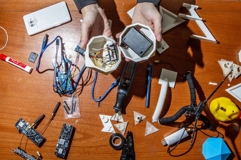 The making of a DuckLink, a device used to create special Wi-Fi networks to be used in disaster areas.